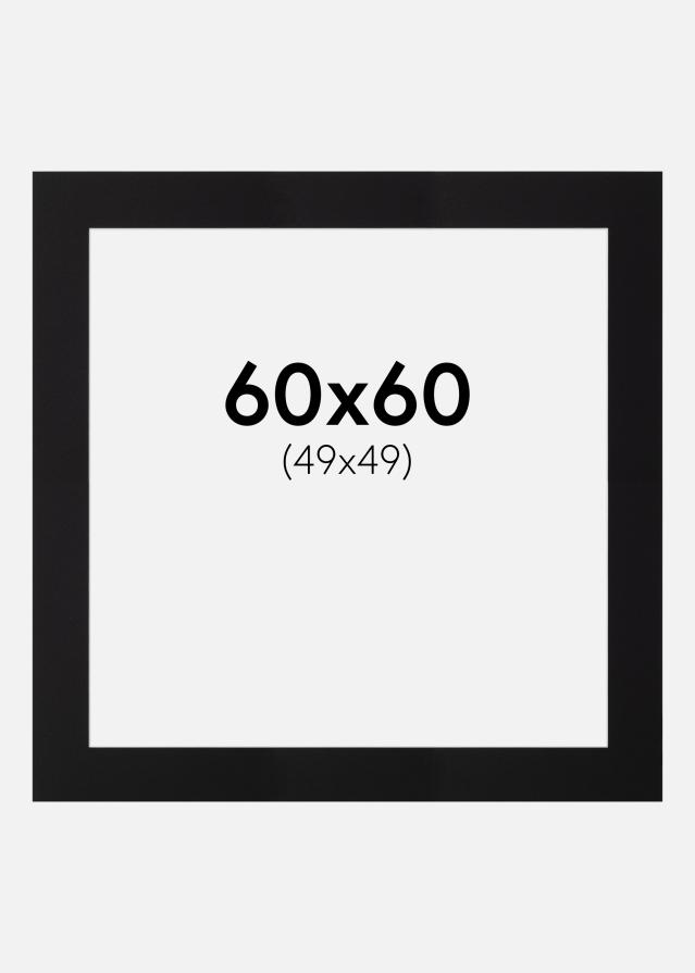 Pasparta Canson Cierna Biely stred 60x60 cm (49x49)