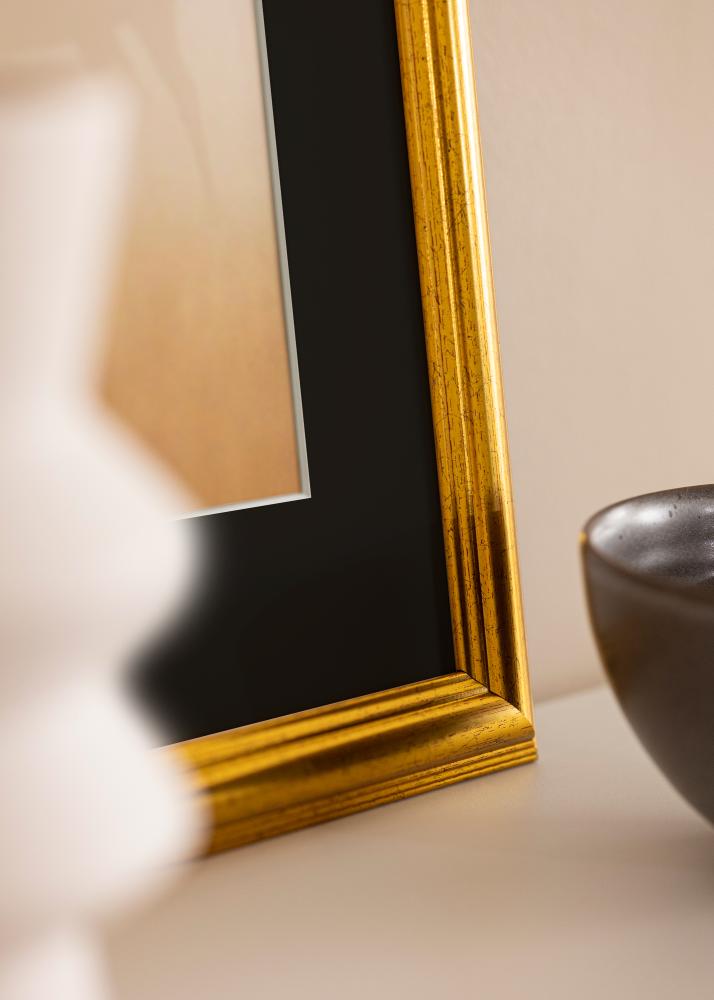 Rám Västkusten Zlatá 50x60 cm - Pasparta Cierna 15x20 inches