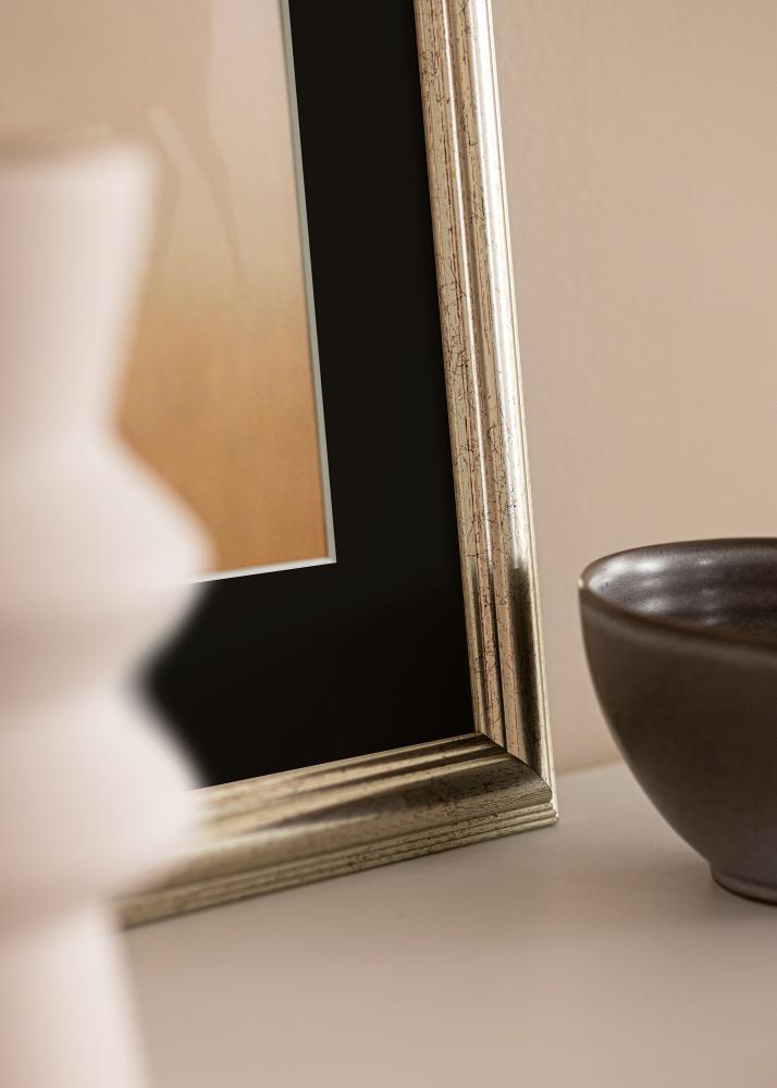 Rám Västkusten Strieborná 70x100 cm - Pasparta Cierna 62x93 cm