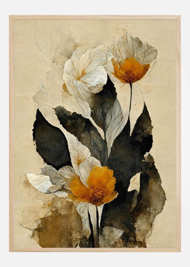 Yellow Paper Flowers Plagát