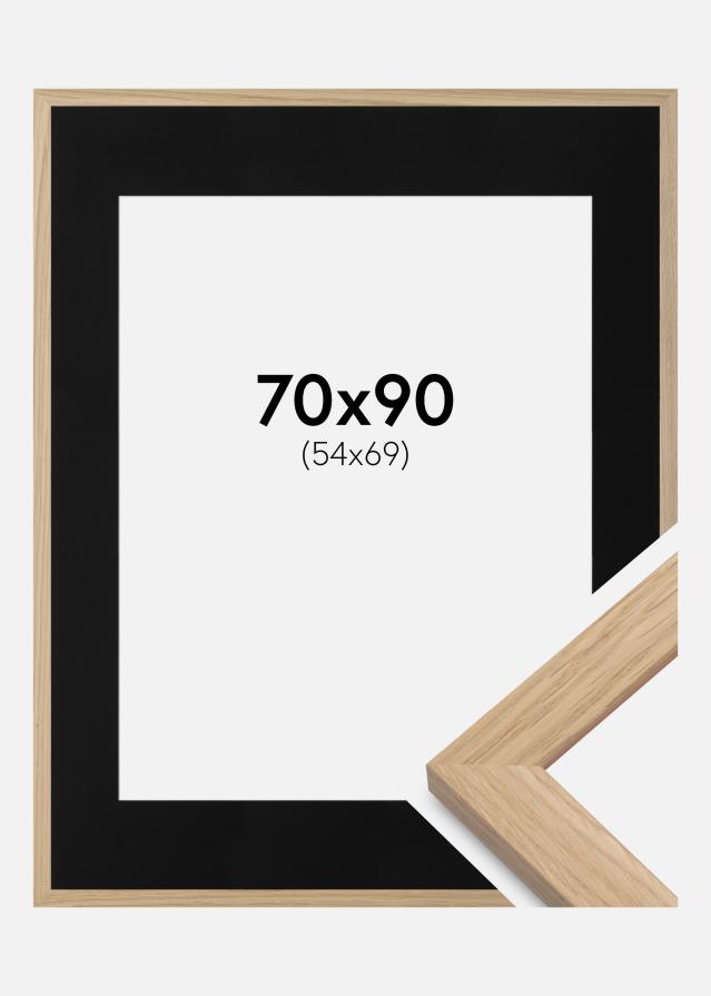 Rám Oak Wood 70x90 cm - Pasparta Cierna 55x70 cm