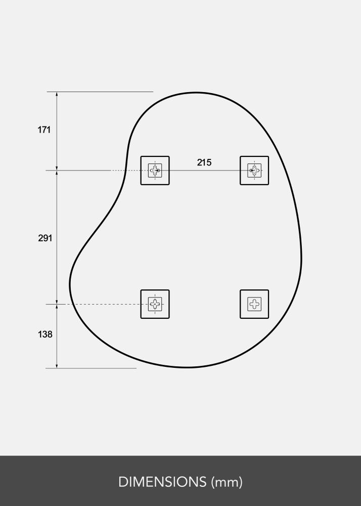 Zrkadlo Cashew 50x60 cm