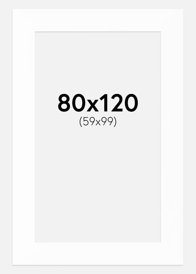 Pasparta Biela Biely stred 80x120 cm (59x99)