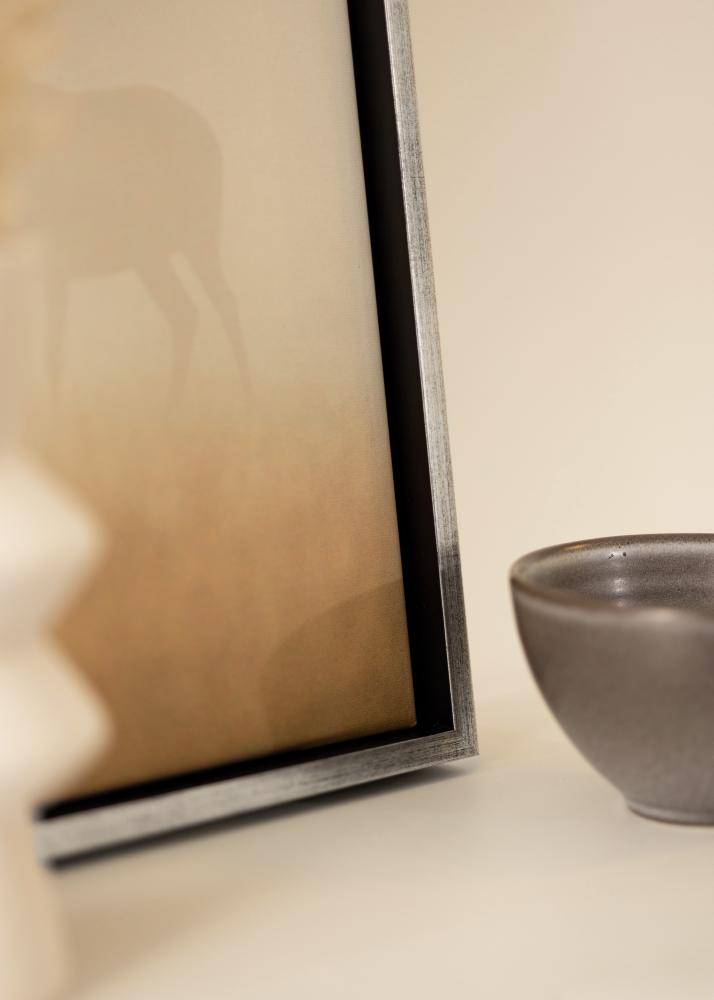 Rám Geb Rám pre obraz na plátne Strieborná/Cierna - Lubovolný rozmer