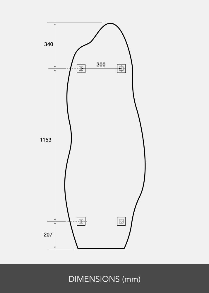 Zrkadlo Echo 60x170 cm