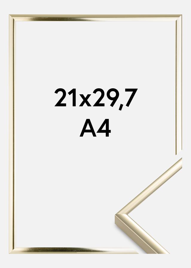 Rám Hliník Akrylové sklo Zlatý lesklý 21x29,7 cm (A4)