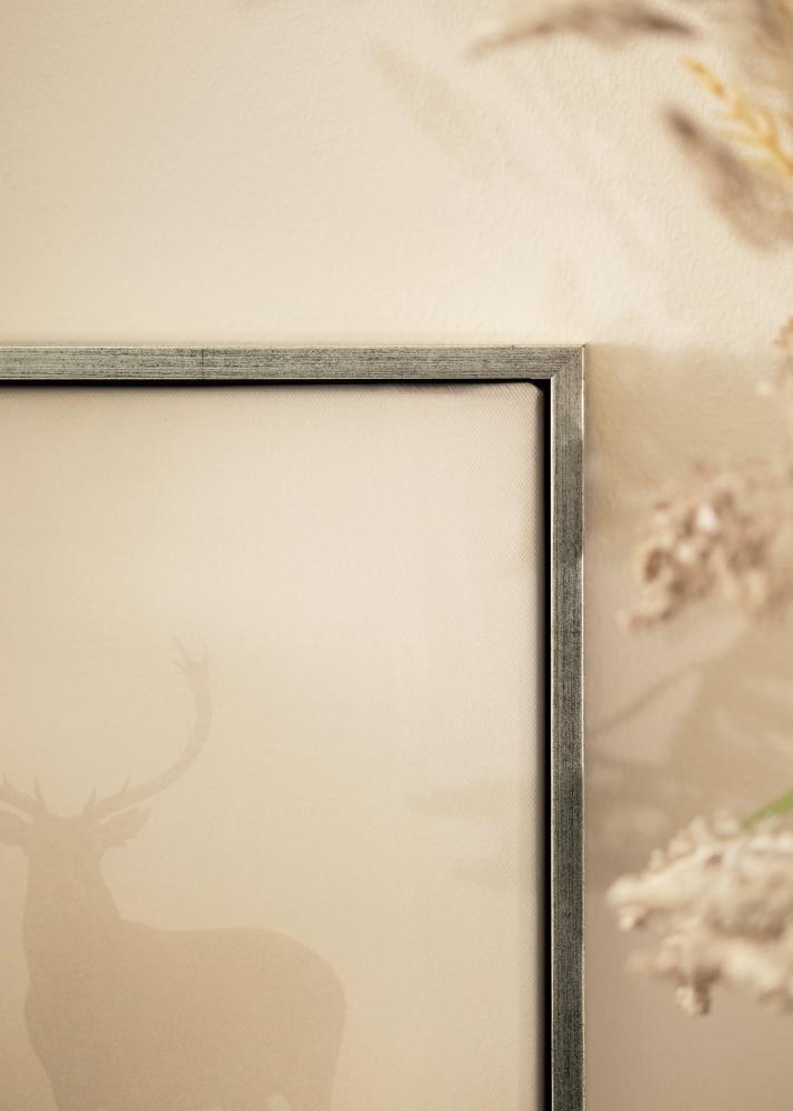 Rám Geb Rám pre obraz na plátne Strieborná/Cierna - Lubovolný rozmer