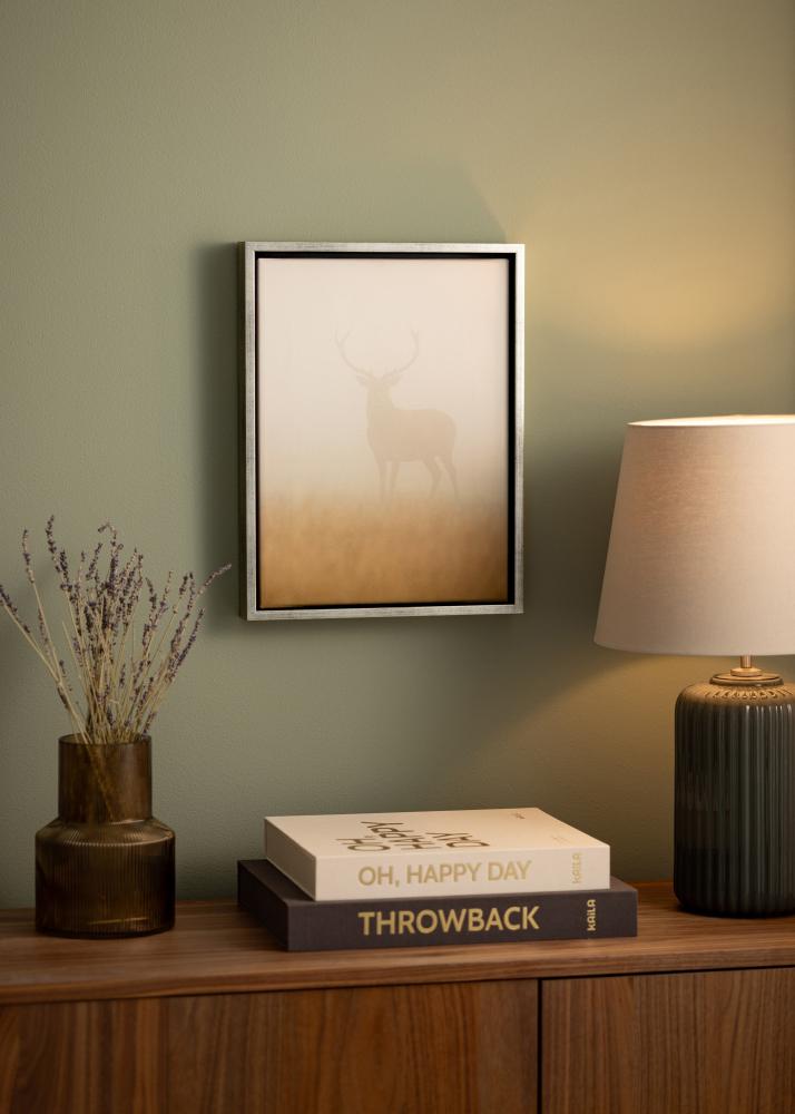 Rám Geb Rám pre obraz na plátne Strieborná/Cierna - Lubovolný rozmer