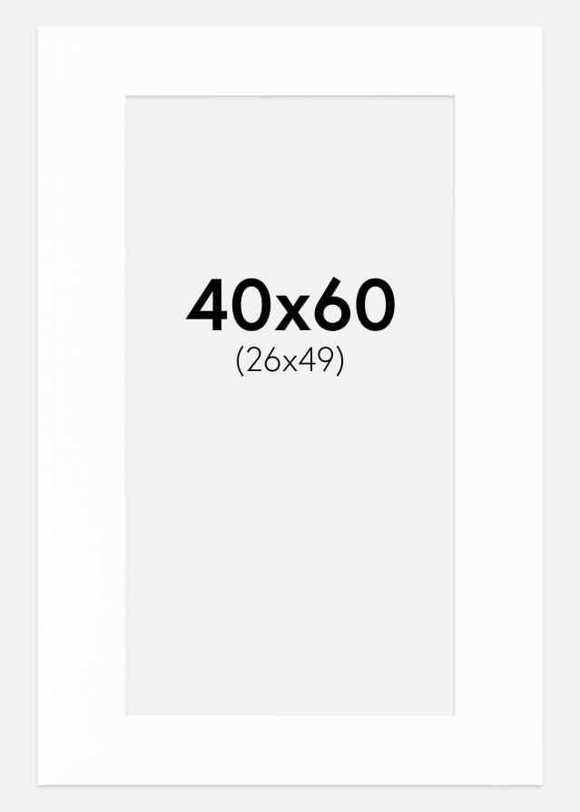 Pasparta Biela Biely stred 40x60 cm (24x49)