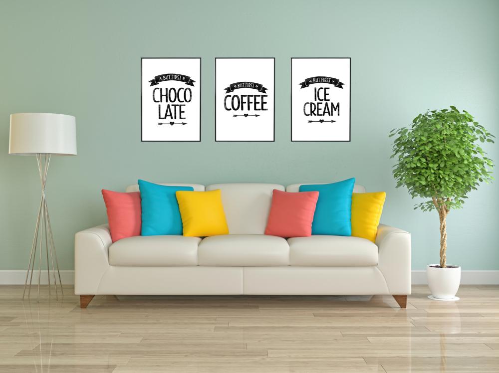 But first ice cream Retro Plagát