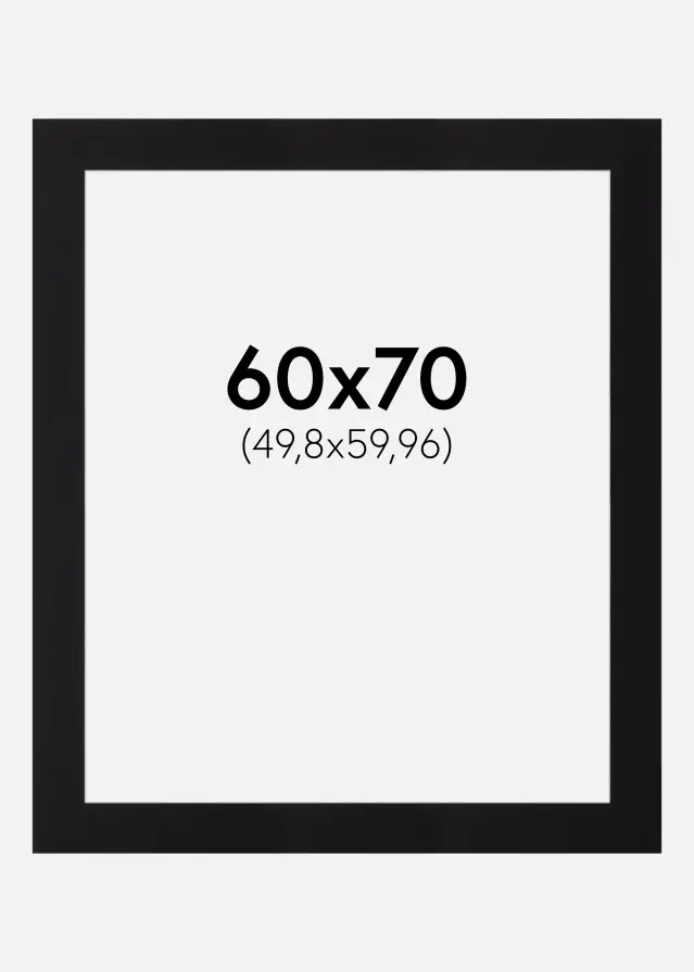 Pasparta Canson Cierna Biely stred 60x70 cm (49,8x59,96)