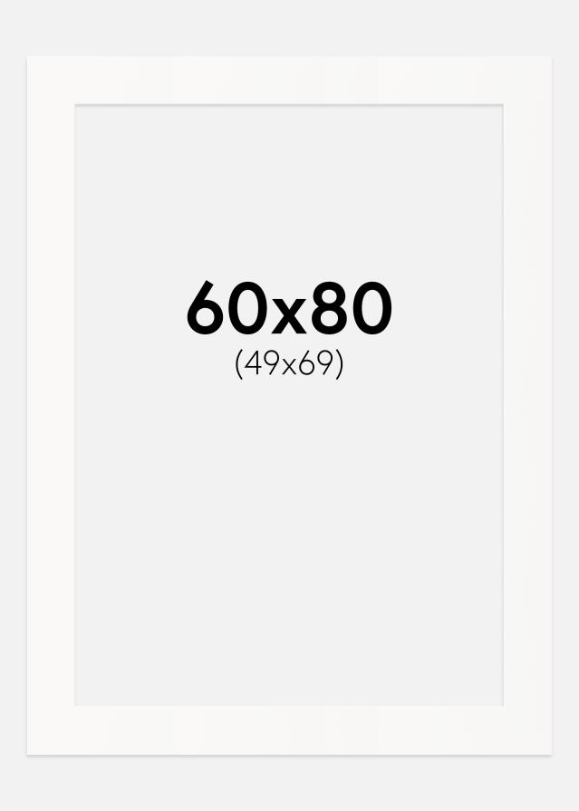 Pasparta Špinavobiela Biely stred 60x80 cm (49x69)