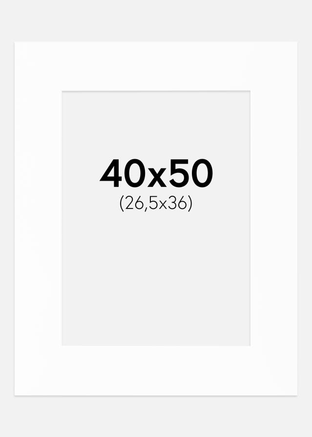 Pasparta Canson Biela Biely stred 40x50 cm (26,5x36)