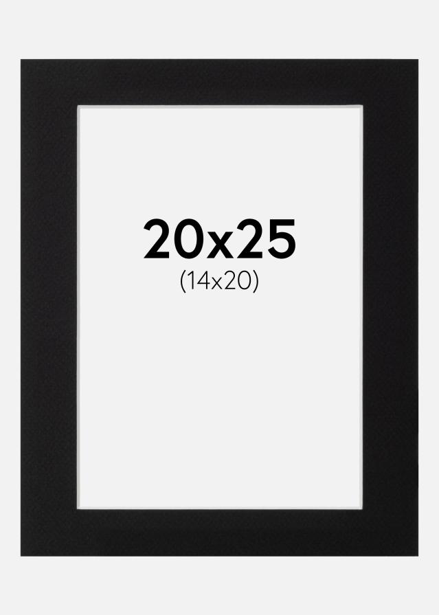 Pasparta Canson Cierna Biely stred 20x25 cm (14x20)