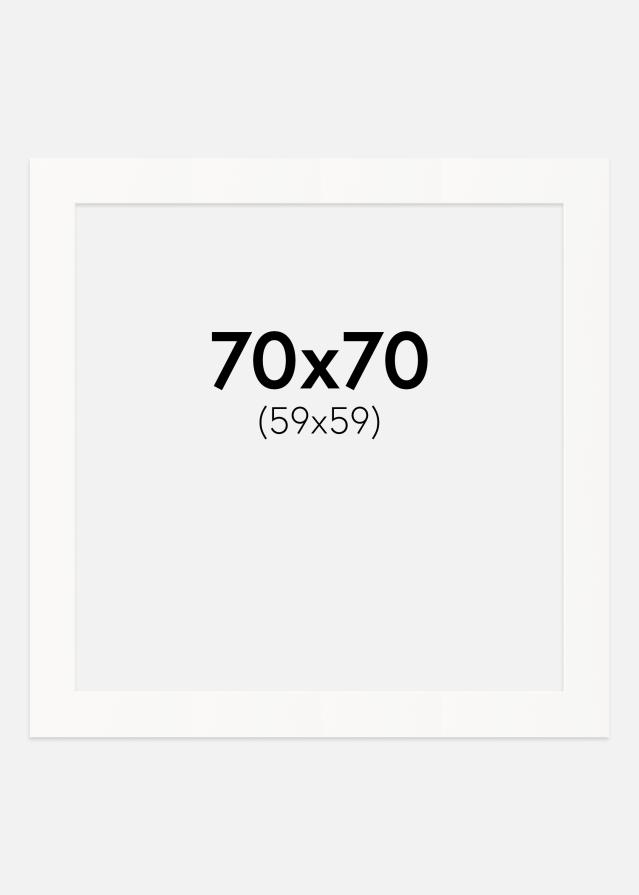 Pasparta Špinavobiela Biely stred 70x70 cm (59x59)