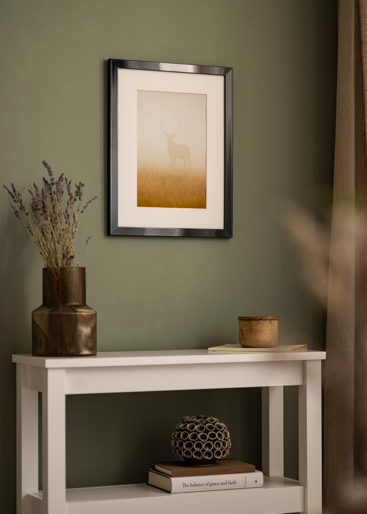 Rám Uppsala Cierna Vysoký lesk - Lubovolný rozmer