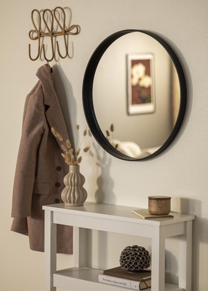 Zrkadlo Reflection Cierna 60 cm Ø