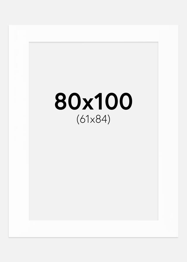 Pasparta Biela Biely stred 80x100 cm (61x84)