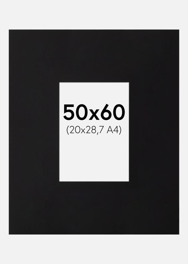 Pasparta XXL Cierna Biely stred 50x60 cm (20x28,7)