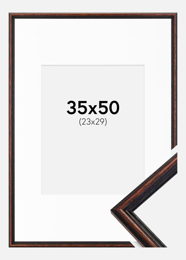 Rám Horndal Orech 35x50 cm - Pasparta Biela 24x30 cm