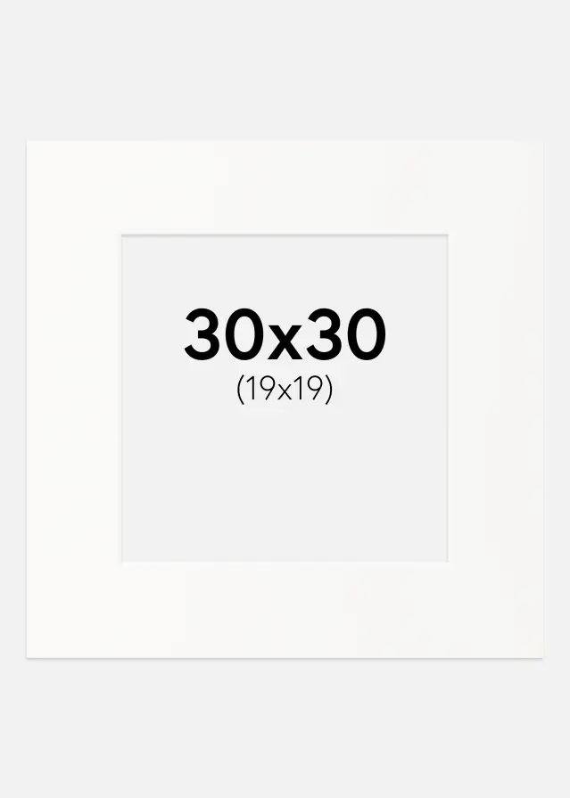 Pasparta Špinavobiela Biely stred 30x30 cm (19x19)