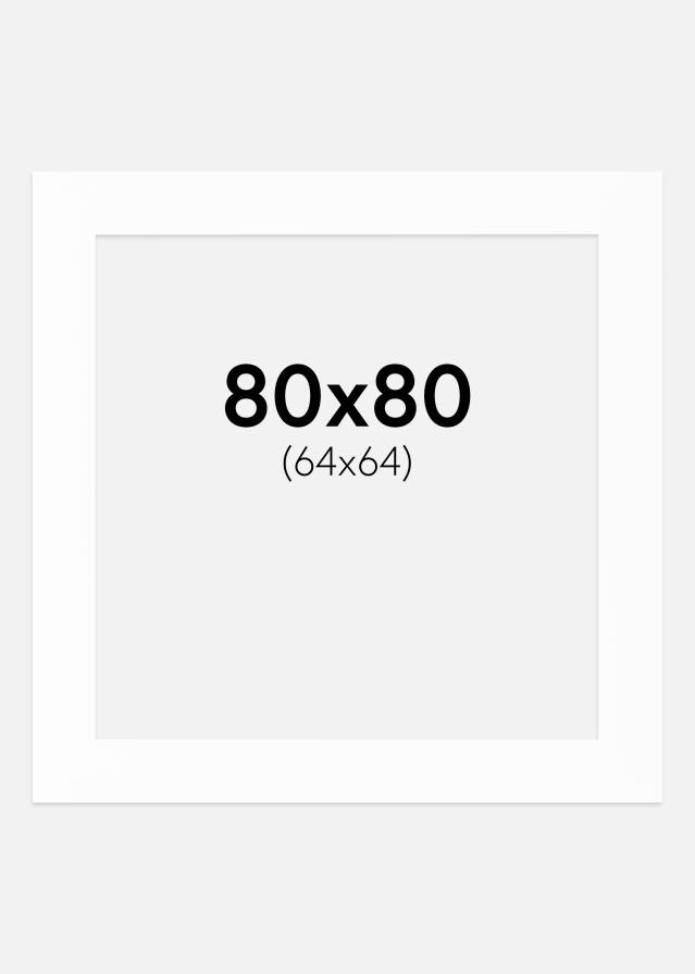 Pasparta Biela Biely stred 80x80 cm (64x64)