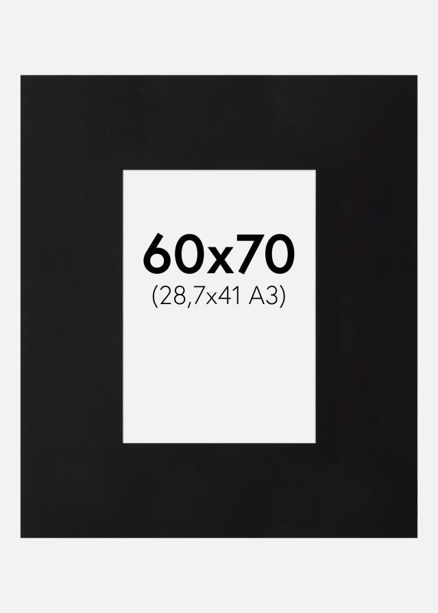 Pasparta XXL Cierna Biely stred 60x70 cm (28,7x41)