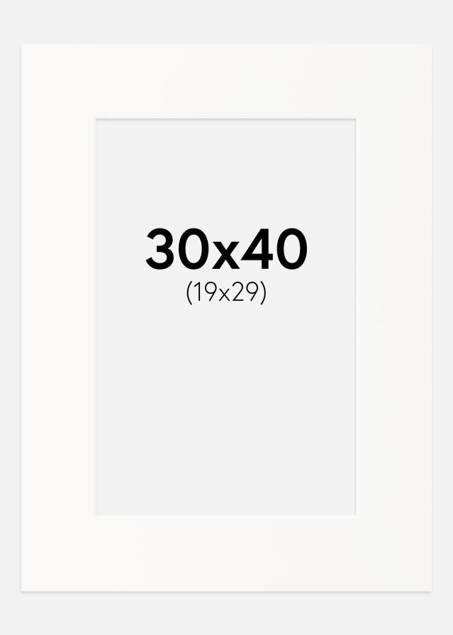 Pasparta Špinavobiela Biely stred 30x40 cm (19x29)