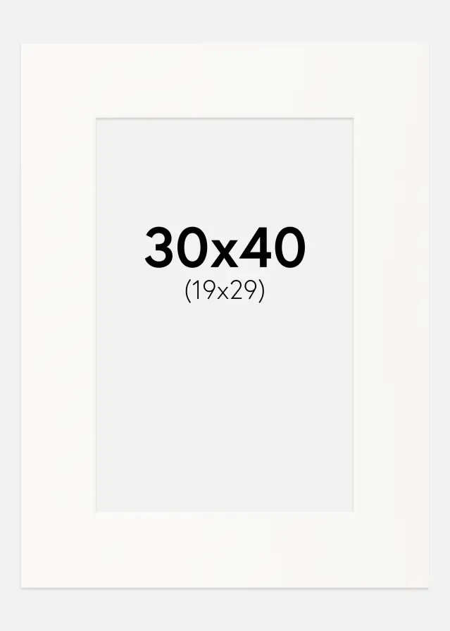 Pasparta Špinavobiela Biely stred 30x40 cm (19x29)