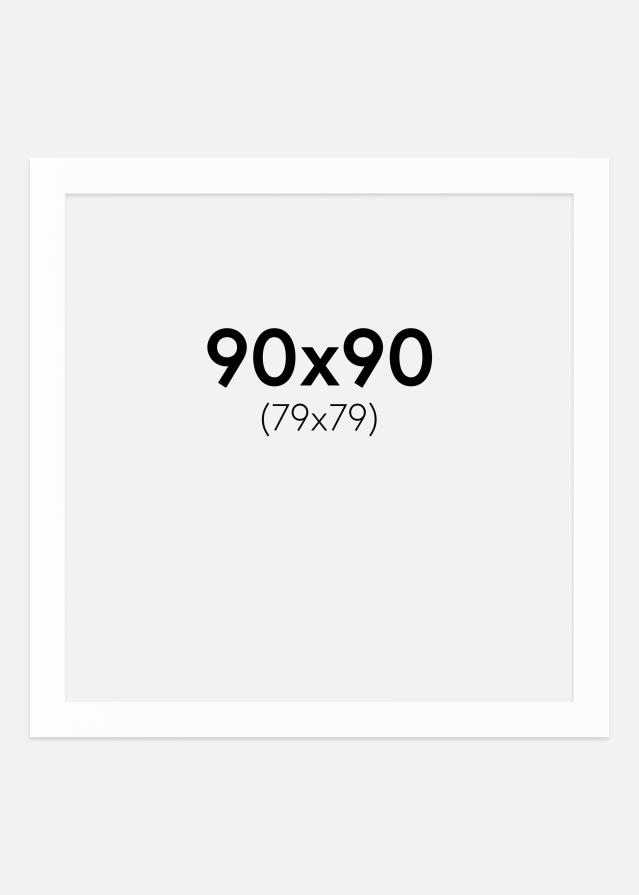 Pasparta Biela Biely stred 90x90 cm (79x79)