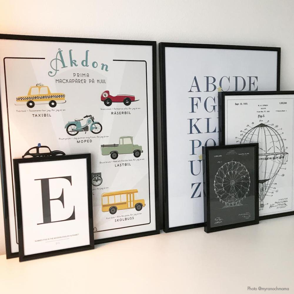 ABC - Modro/béžový Plagát