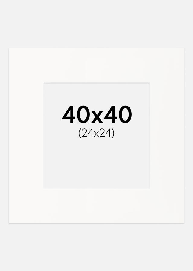 Pasparta Špinavobiela Biely stred 40x40 cm (24x24)