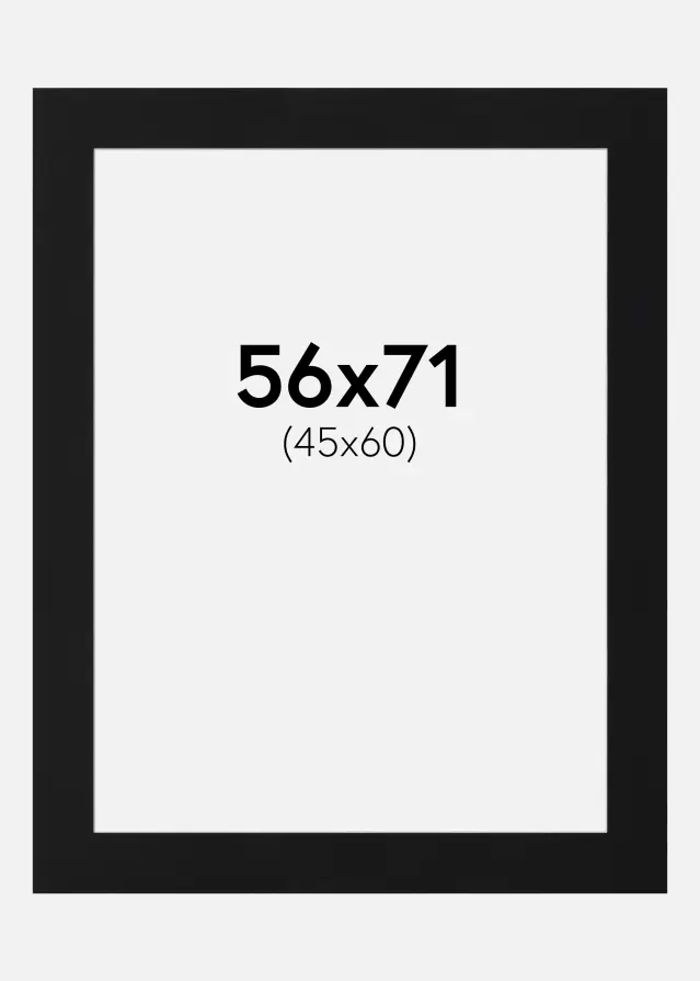 Pasparta Čierny Štandard (Biele Jadro) 56x71 cm (45x60)