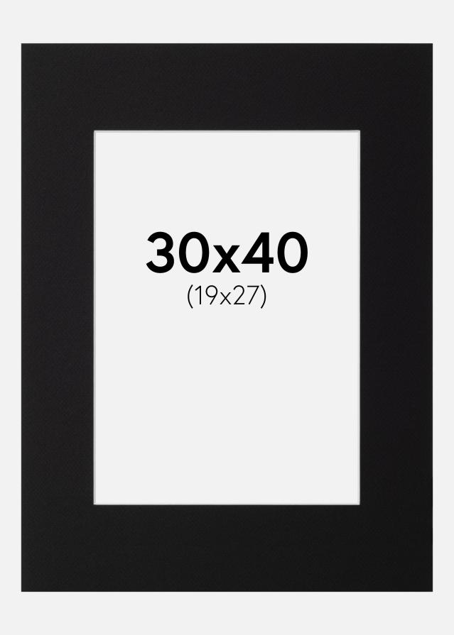 Pasparta Cierna Štandardný Biely stred 30x40 cm (19x27)