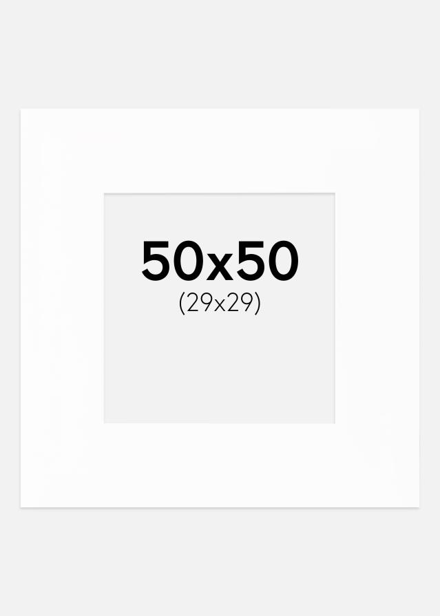 Pasparta XL Biela Biely stred 50x50 cm (29x29)