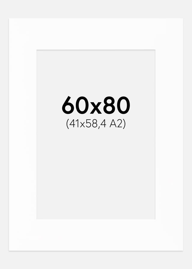 Pasparta XL Biela Biely stred 60x80 cm (41x58,4 - A2)