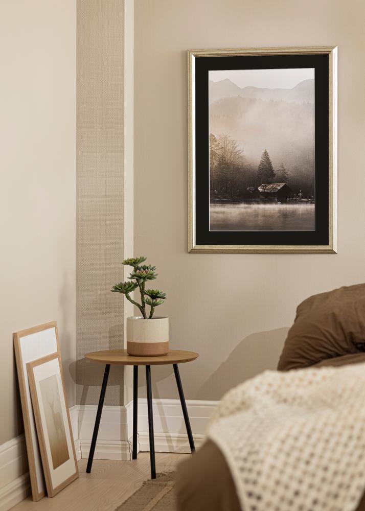 Rám Västkusten Strieborná 70x100 cm - Pasparta Cierna 62x93 cm