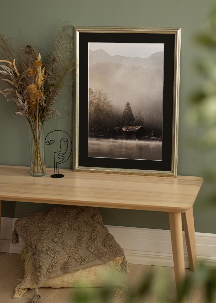 Rám Västkusten Strieborná 70x100 cm - Pasparta Cierna 62x93 cm