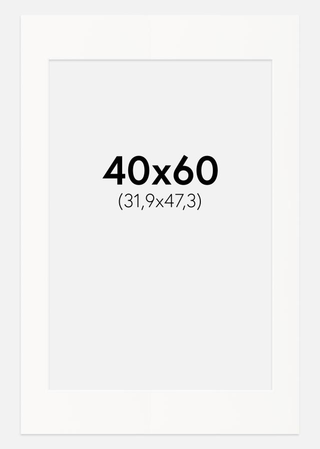 Pasparta Špinavobiela Biely stred 40x60 cm (31,9x47,3 - A3+)