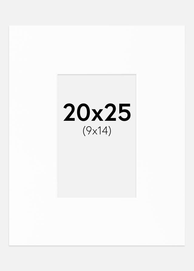 Pasparta XL Biela Biely stred 20x25 cm (9x14)