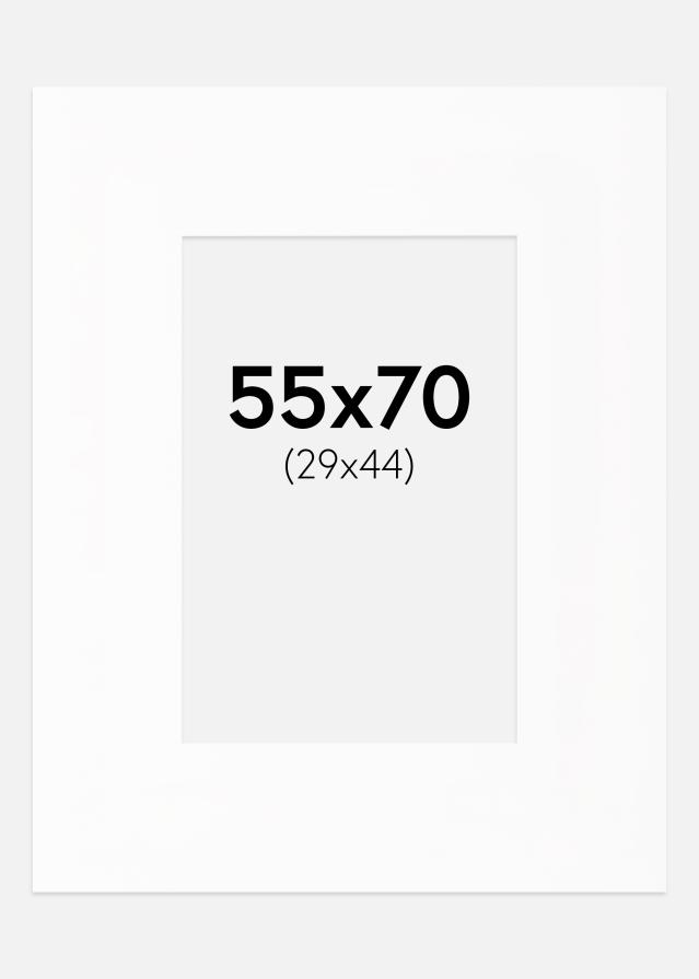 Pasparta XL Štandardný Biela Biely stred 55x70 cm (29x44)