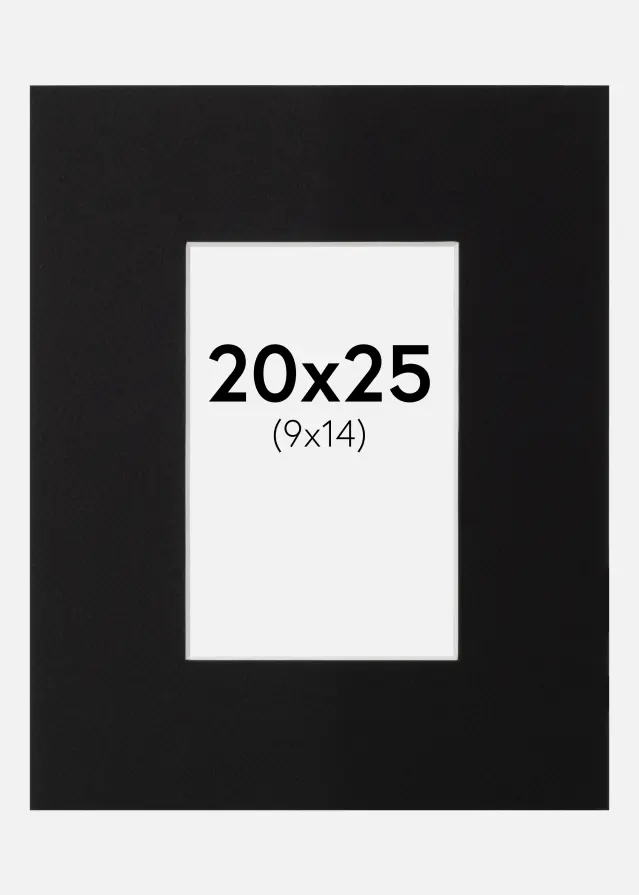 Pasparta XL Cierna Biely stred 20x25 cm (9x14)