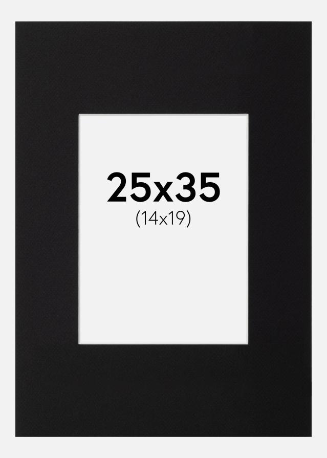 Pasparta XL Cierna Biely stred 25x35 cm (14x19)