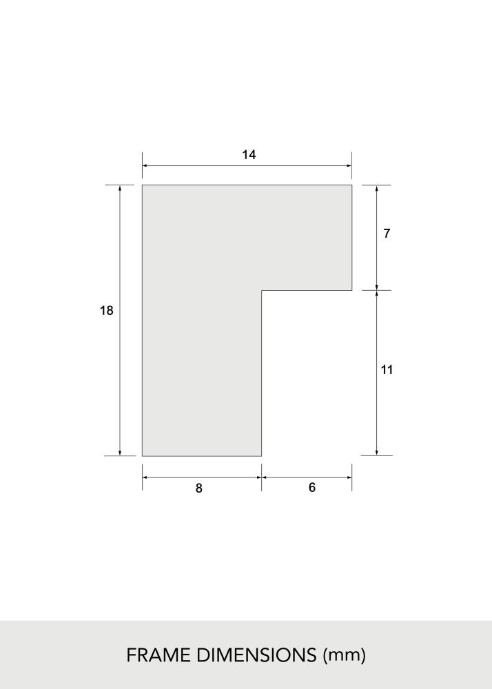 Rám masívny dub akrylové sklo 21x29,7 cm (A4)