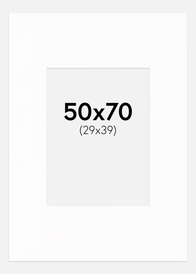 Pasparta XL Biela Biely stred 50x70 cm (29x39)