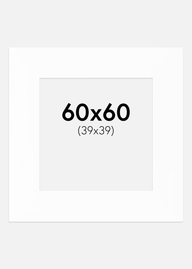 Pasparta XL Biela Biely stred 60x60 cm (39x39)