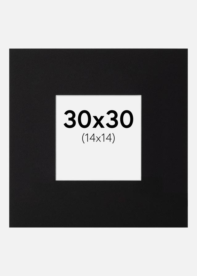 Pasparta XL Cierna Biely stred 30x30 cm (14x14)