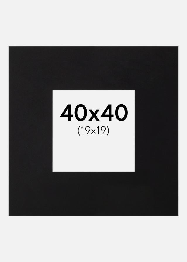 Pasparta XL Cierna Biely stred 40x40 cm (19x19)