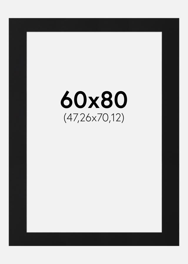 Pasparta Čierny Štandard (Biele Jadro) 60x80 cm (47,26x70,12)