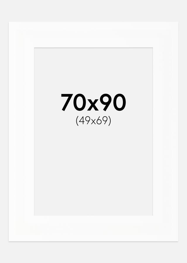 Pasparta XL Biela Biely stred 70x90 cm (49x69)